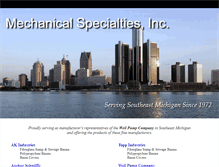 Tablet Screenshot of mechspec.com